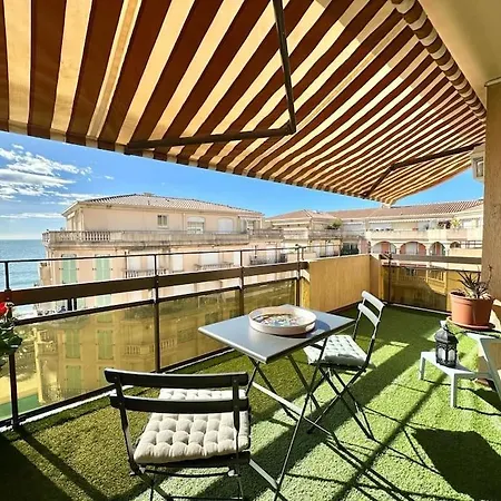 The View-centre- Clim -parking-vue Mer-plage Apartamento Menton